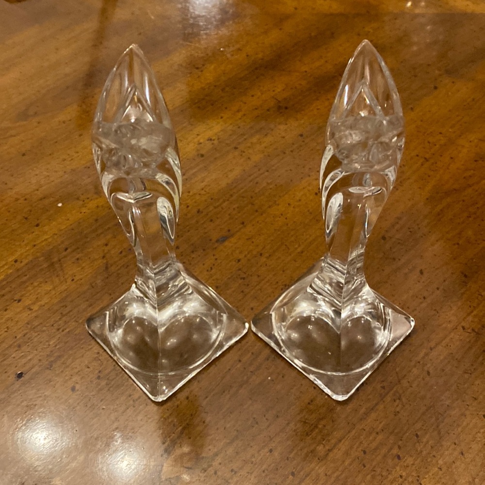 Glass candle holder